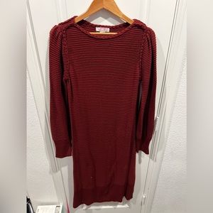 Liz Claiborne Burgundy Sweater Dress - Large